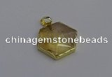 NGP6803 24*25mm hexagon citrine gemstone pendants wholesale