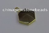 NGP6814 24*25mm hexagon moonstone gemstone pendants wholesale