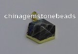 NGP6816 24*25mm hexagon labradorite gemstone pendants wholesale