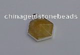 NGP6823 24*25mm hexagon citrine gemstone pendants wholesale