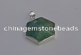 NGP6832 24*25mm hexagon amazonite gemstone pendants wholesale