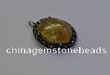 NGP6864 20*25mm oval citrine gemstone pendants wholesle