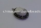 NGP6869 20*25mm oval white howlite gemstone pendants wholesle