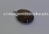 NGP6873 20*25mm oval moonstone gemstone pendants wholesle