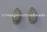 NGP6895 10*22mm - 12*25mm freeform plated druzy quartz pendants