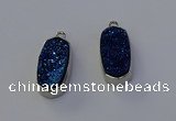 NGP6900 10*22mm - 12*25mm freeform plated druzy quartz pendants