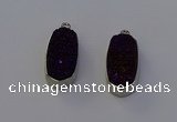 NGP6901 10*22mm - 12*25mm freeform plated druzy quartz pendants