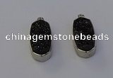 NGP6902 10*22mm - 12*25mm freeform plated druzy quartz pendants