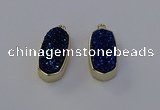 NGP6911 10*22mm - 12*25mm freeform plated druzy quartz pendants