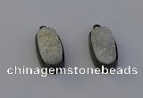 NGP6917 10*22mm - 12*25mm freeform plated druzy quartz pendants