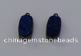 NGP6922 10*22mm - 12*25mm freeform plated druzy quartz pendants