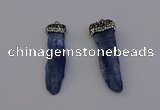 NGP6959 10*35mm - 15*45mm freeform blue kyanite pendants