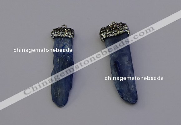 NGP6959 10*35mm - 15*45mm freeform blue kyanite pendants