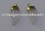 NGP6992 12*40mm - 15*45mm horn white crystal pendants wholesale