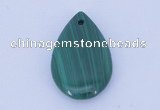 NGP700 15*25mm flat teardrop natural malachite gemstone pendant