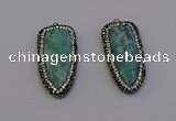 NGP7015 20*45mm arrowhead amazonite gemstone pendants wholesale