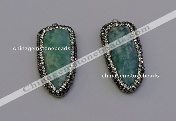 NGP7015 20*45mm arrowhead amazonite gemstone pendants wholesale