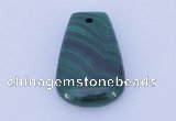 NGP702 20*30mm trapezoid natural malachite gemstone pendant