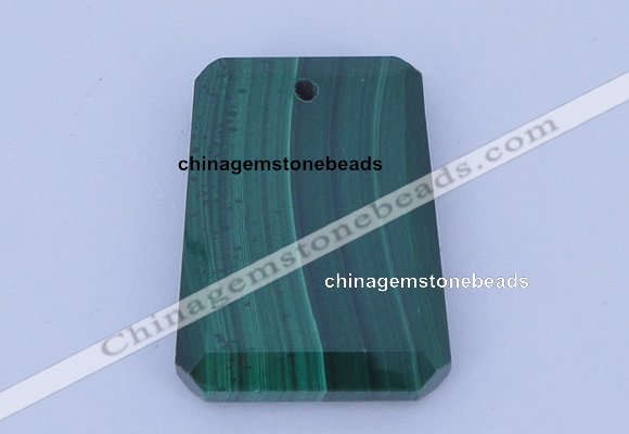 NGP703 20*30mm trapezoid natural malachite gemstone pendant