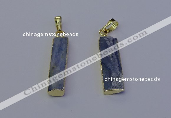 NGP7045 8*32mm - 10*30mm rectangle blue kyanite pendants