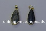 NGP7046 12*25mm - 13*28mm flat teardrop blue kyanite pendants