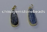 NGP7047 13*35mm - 14*40mm flat teardrop blue kyanite pendants