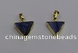 NGP7048 14*15mm triangle blue kyanite pendants wholesale