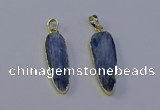 NGP7049 13*35mm - 14*40mm flat teardrop blue kyanite pendants