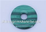 NGP705 35mm natural malachite gemstone donut pendant