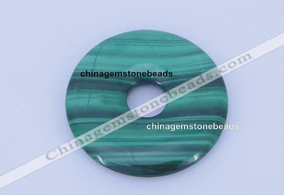 NGP705 35mm natural malachite gemstone donut pendant