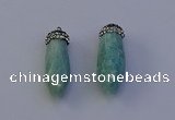 NGP7065 12*30mm - 15*35mm faceted bullet amazonite pendants