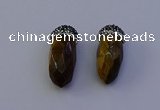 NGP7069 12*30mm - 15*35mm faceted bullet yellow tiger eye pendants