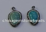 NGP7100 25*30mm - 28*35mm flat teardrop amazonite pendants