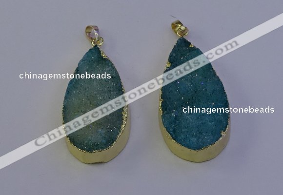 NGP7130 25*45mm - 26*50mm teardrop druzy agate pendants wholesale