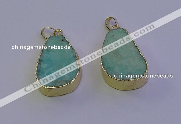 NGP7134 20*30mm - 22*32mm freeform amazonite gemstone pendants