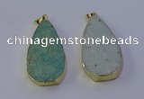 NGP7135 25*50mm - 28*55mm freeform amazonite gemstone pendants