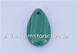 NGP714 12*20mm flat teardrop natural malachite gemstone pendant