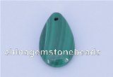 NGP714 12*20mm flat teardrop natural malachite gemstone pendant