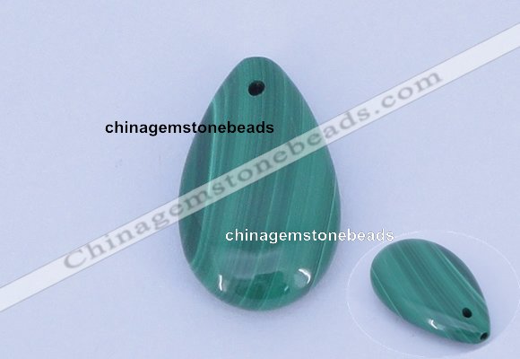 NGP714 12*20mm flat teardrop natural malachite gemstone pendant