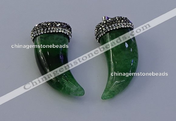 NGP7142 20*50mm - 22*55mm oxhorn agate gemstone pendants