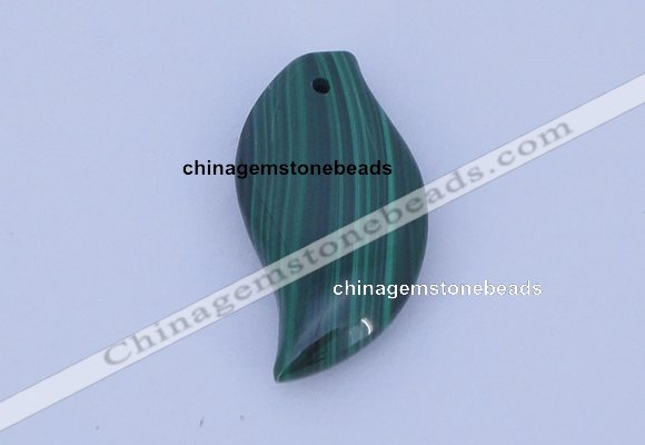 NGP715 15*37mm marquise natural malachite gemstone pendant