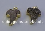 NGP7153 25*35mm teeth-shaped druzy agate pendants wholesale