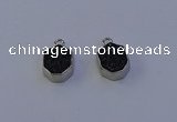 NGP7158 12*15mm plated druzy agate pendants wholesale