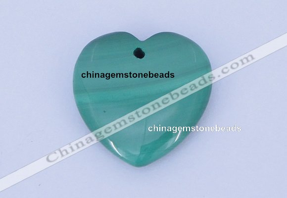 NGP716 30*30mm heart natural malachite gemstone pendant