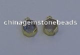 NGP7161 12*15mm plated druzy agate pendants wholesale