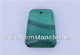 NGP717 18*23mm trapezoid natural malachite gemstone pendant