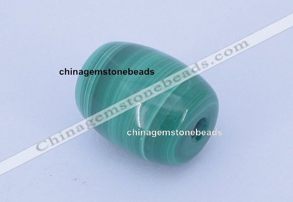 NGP719 11*14mm drum natural malachite gemstone pendant