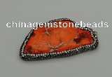 NGP7224 30*50mm - 40*60mm freeform sea sediment jasper pendants
