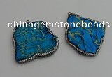 NGP7229 30*50mm - 40*60mm freeform sea sediment jasper pendants