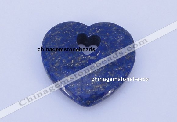 NGP723 26*26mm heart natural lapis lazuli gemstone pendant